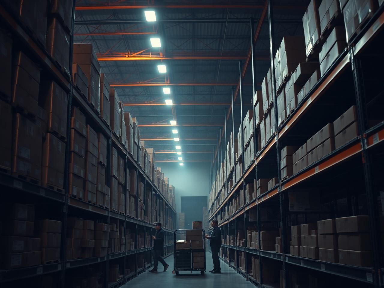 Almacén de fulfillment de Trust Logistics con pedidos listos para envío